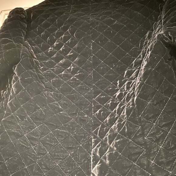 Anthropologie Ruffian quilted black Velvet jacket - Picture 3 of 5